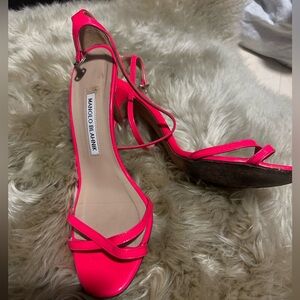 Manolo Blahnik mid heel sandals